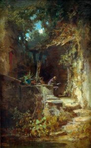 Lezende kluizenaar door Carl Spitzweg